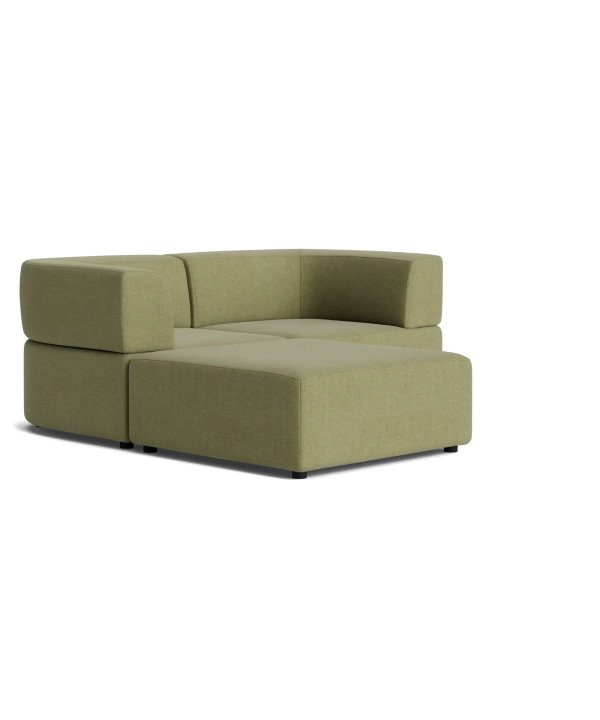 Stretch 3 Seater Chaise Sofa - Fossil Eucalyptus Cheap Sale Free Shipping