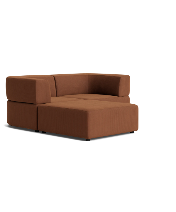 Stretch 3 Seater Chaise Sofa - Corduroy Cocoa Free Shipping Best Place