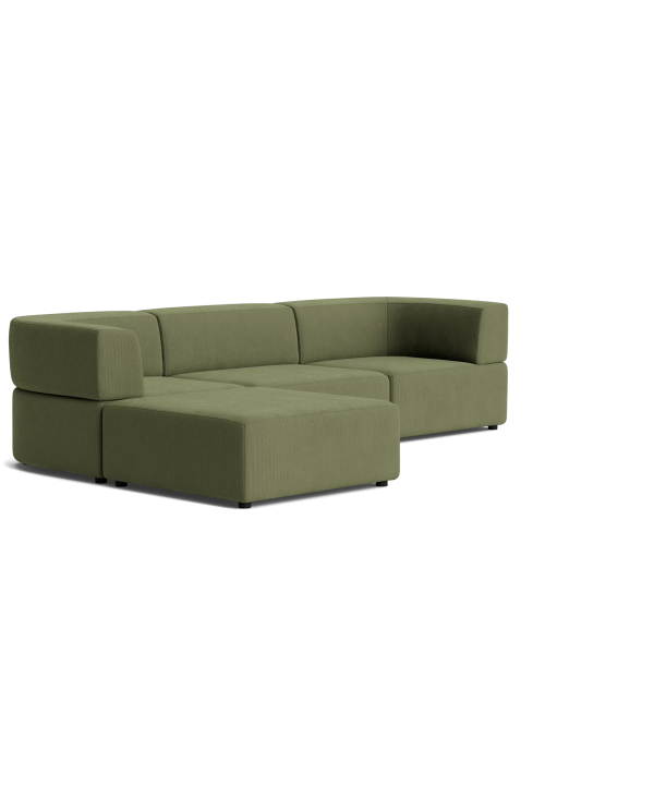 Stretch 4 Seater Chaise Sofa - Corduroy Forest Sale For Nice