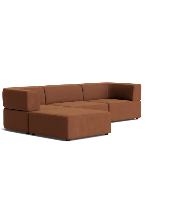 Stretch 4 Seater Chaise Sofa - Corduroy Cocoa Outlet Online Shop