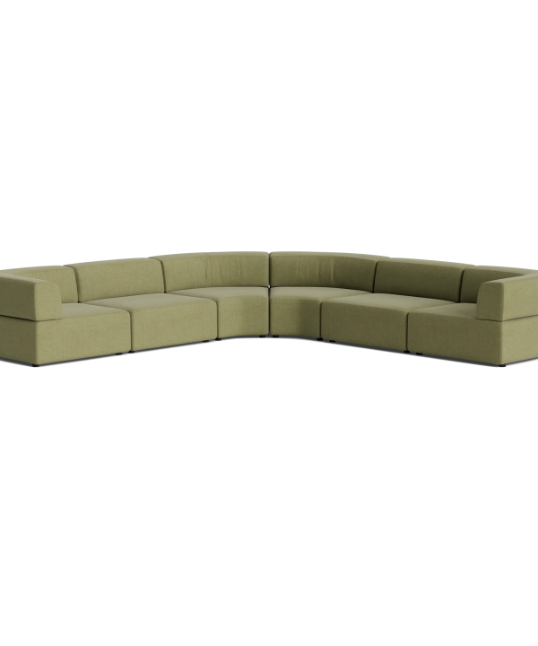 Stretch Large Angled Corner Sofa - Fossil Eucalyptus Cheap Sale Best Pices