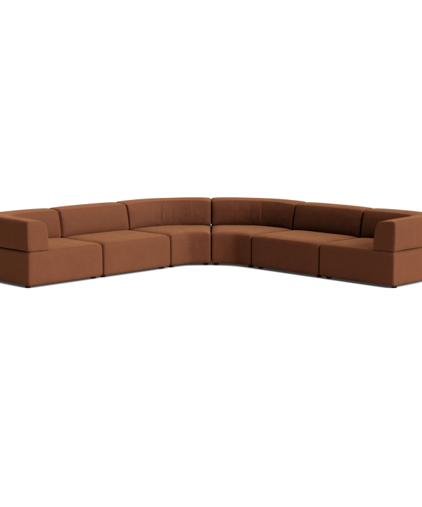 Stretch Large Angled Corner Sofa - Corduroy Cocoa Sale Huge Surprise