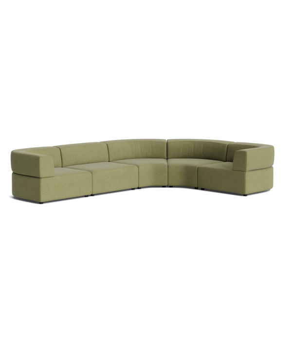 Stretch Angled Corner Sofa - Fossil Eucalyptus Discount Original