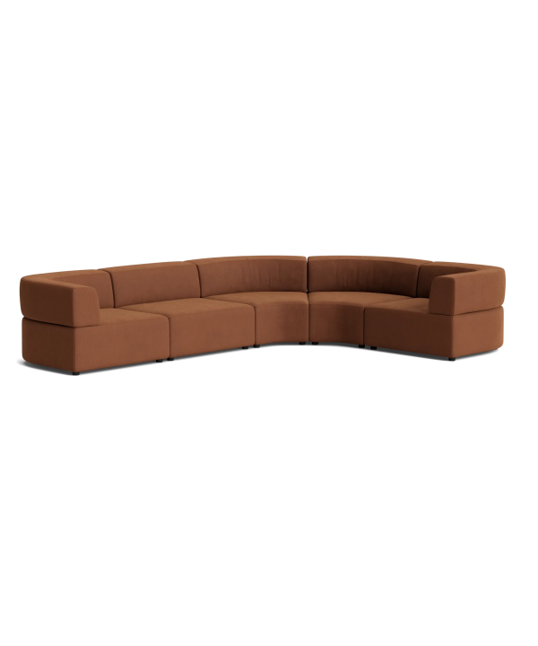 Stretch Angled Corner Sofa - Corduroy Cocoa Cheap Online Online