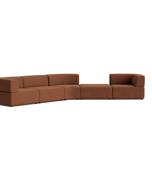 Stretch Large Angled Gap Sofa - Corduroy Cocoa Cheap Sale Best Wholesale