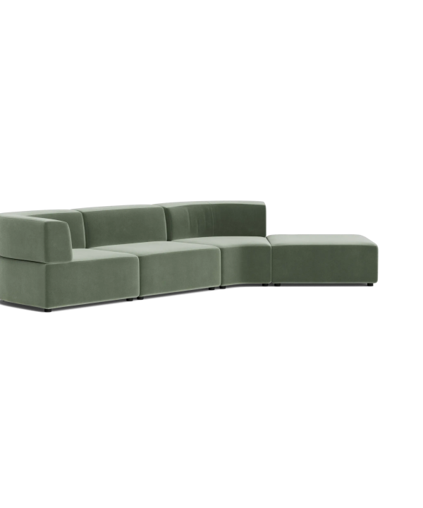 Stretch Open Angled Sofa - Opal Ocean 100% Authentic For Sale