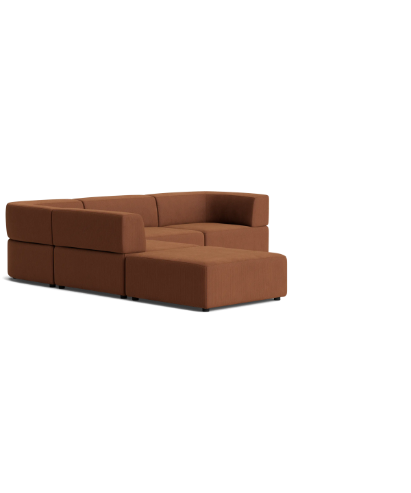Stretch Open Corner Sofa - Corduroy Cocoa Deals Cheap Pice