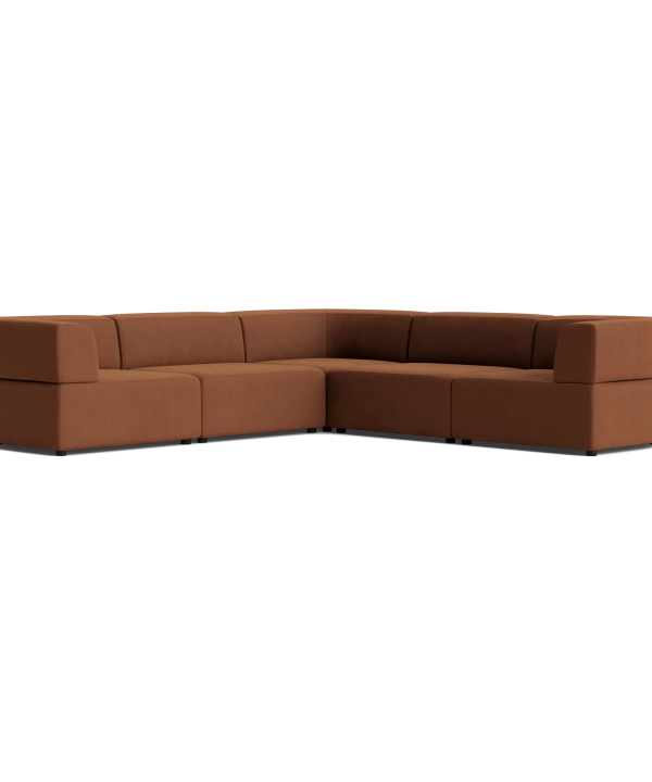 Stretch Corner Sofa - Corduroy Cocoa 2025 Unisex For Sale
