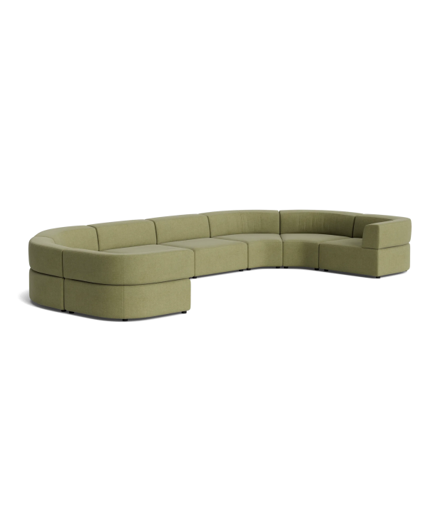 Stretch U Shape Modular Sofa - Fossil Eucalyptus 2025 Cheap Online