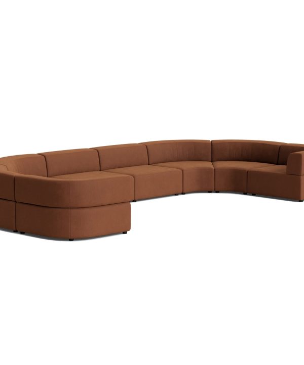 Stretch U Shape Modular Sofa - Corduroy Cocoa Classic