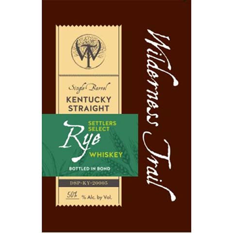 Wilderness Trail Settlers Select Rye Whiskey Free Shipping Limited Edition