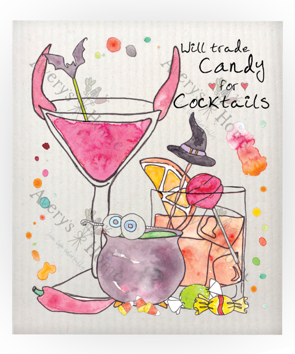 Will Trade Candy For Cocktails Swedish Dishcloth (Sold as set of 4) Wiki Cheap Online