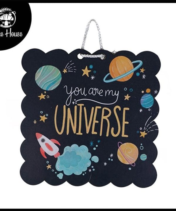 'You Are My Universe' Emotional Quote Wooden Wall Hanging Decor Wiki Cheap Pice