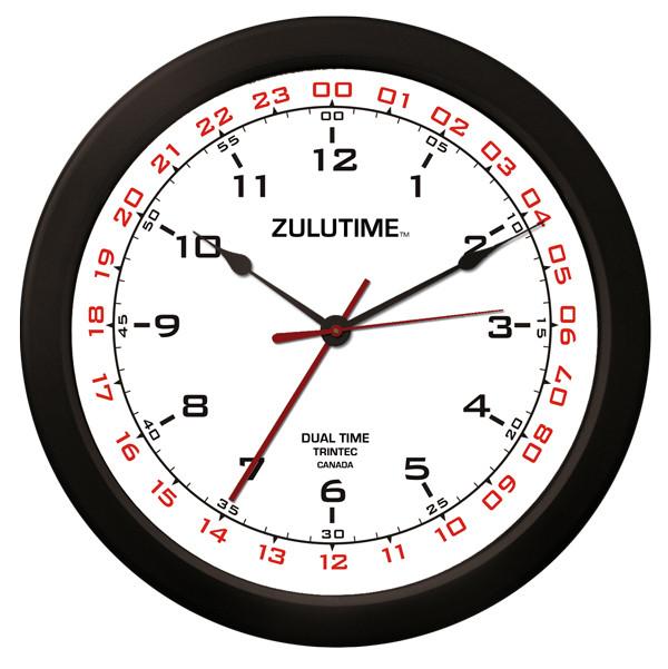 Trintec - 14'' ZULUTIME™ Dual Time Clock | ZT14-2 Buy Cheap Affordable