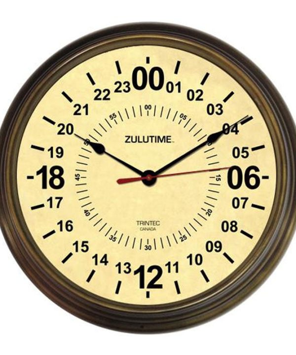 Trintec - 14" ZULUTIME Antique Brass Clock | ZT24HR14-AB Online Online Original