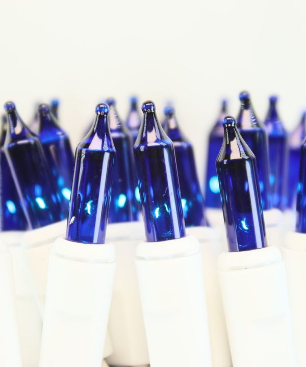 100-bulb Blue Mini Lights, 2.5" Spacing, White Wire Buy Cheap Looking For