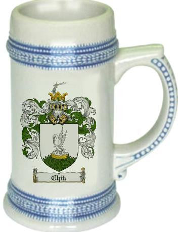 Chik Coat of Arms Stein / Family Crest Tankard Mug Cheap 100% Authentic