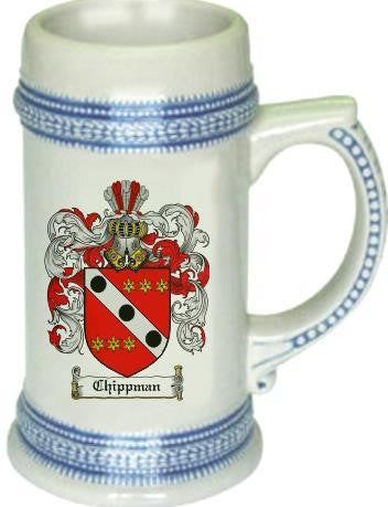 Chippman Coat of Arms Stein / Family Crest Tankard Mug Sale Cheap Pices