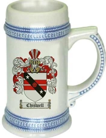 Chiswell Coat of Arms Stein / Family Crest Tankard Mug How Much Online