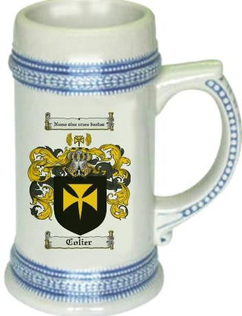 Colier Coat of Arms Stein / Family Crest Tankard Mug Clearance Factory Outlet