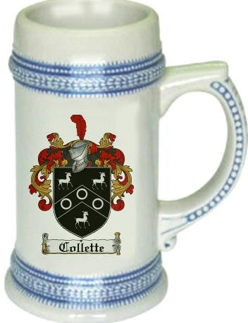 Collette Coat of Arms Stein / Family Crest Tankard Mug Wholesale Pice Cheap Pice