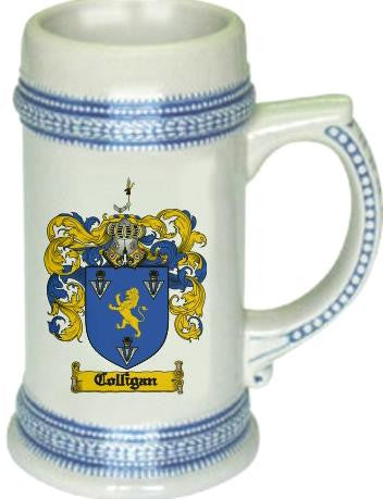 Colligan Coat of Arms Stein / Family Crest Tankard Mug Cheap Tumblr