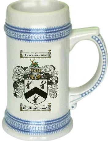 Collingwood Coat of Arms Stein / Family Crest Tankard Mug Excellent Sale Online