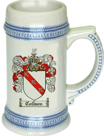 Collson Coat of Arms Stein / Family Crest Tankard Mug Online Shop From China