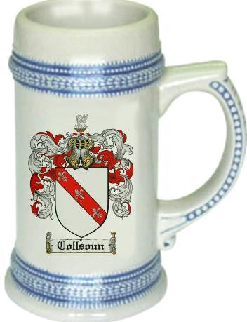 Collsoun Coat of Arms Stein / Family Crest Tankard Mug Discount 2025 New