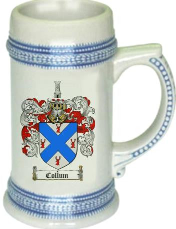 Collum Coat of Arms Stein / Family Crest Tankard Mug View Cheap Pice