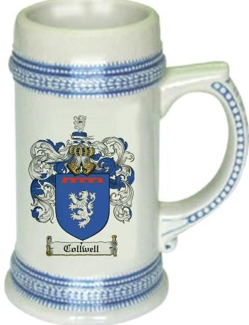 Collwell Coat of Arms Stein / Family Crest Tankard Mug Sale 2025 New