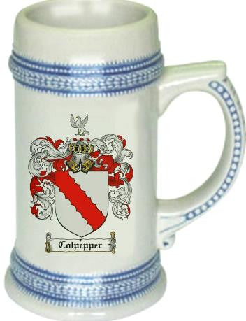 Colpepper Coat of Arms Stein / Family Crest Tankard Mug Good Selling Online