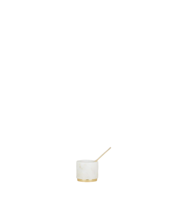 SIMPLE MARBLE   BRASS SUGAR PINCH POT Outlet Great Deals