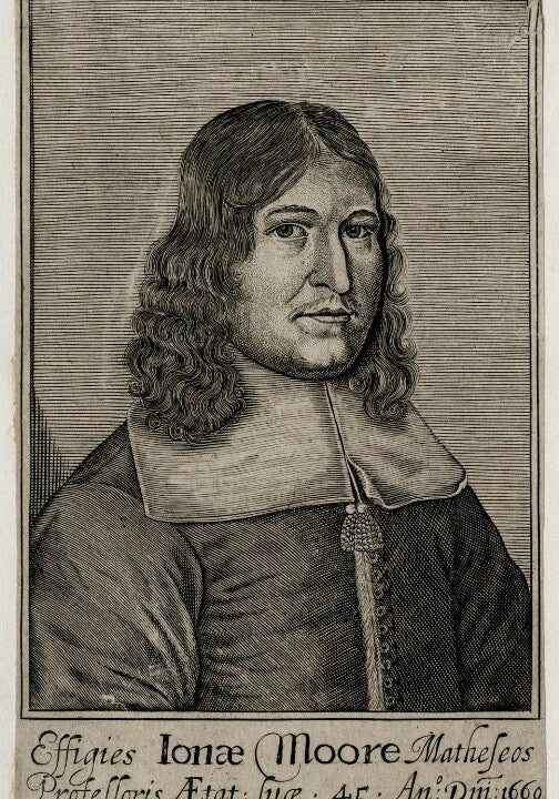 Sir Jonas Moore Portrait Print Clearance 2025 Unisex