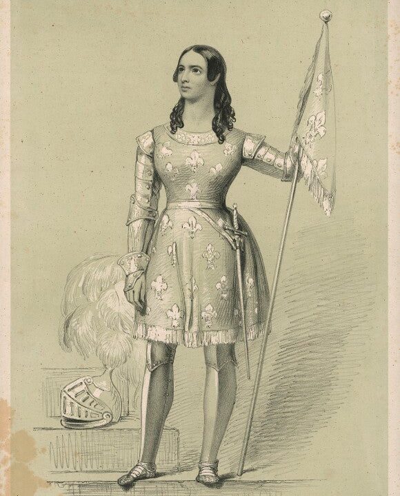 Fanny Huddart as Joan of Arc Portrait Print Outlet Discount Sale