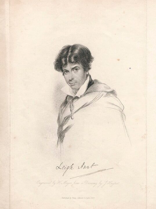 Leigh Hunt Portrait Print With Credit Card Cheap Online