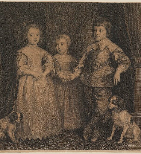 Three Eldest Children of Charles I Portrait Print Clearance Cheap Online