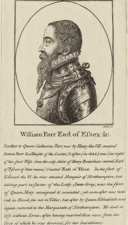 William Parr, Marquess of Northampton Portrait Print Cheapest Pice