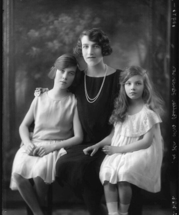 Hon. Mrs Butler-Henderson with her daughters Portrait Print Authentic