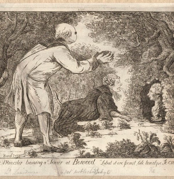 'A ex minister training a terrier at Bowood' Portrait Print Excellent Sale Online