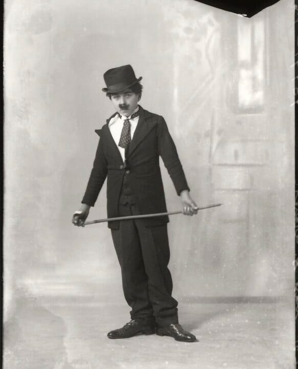 Master G. Archer as Charles Chaplin Portrait Print Outlet Store Cheap Pice