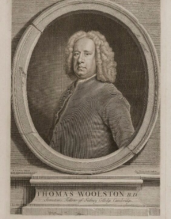Thomas Woolston Portrait Print With Paypal Cheap Pice