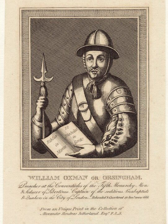 William Oxman (or Orsingham) Portrait Print Enjoy Cheap Pice