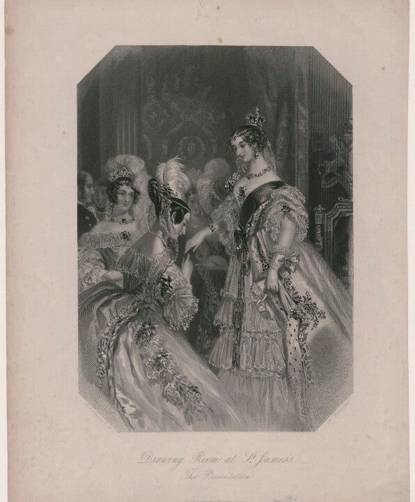 Drawing Room at St James's: The Presentation (Queen Victoria) Portrait Print Cheap Nicekicks