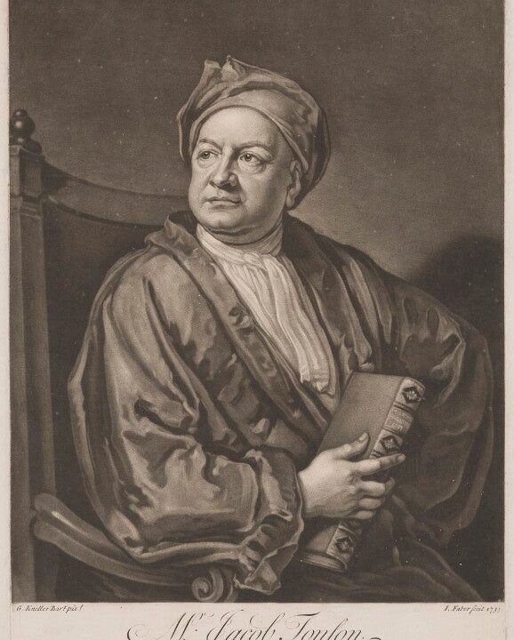 Jacob Tonson I Portrait Print Cheap Lowest Pice