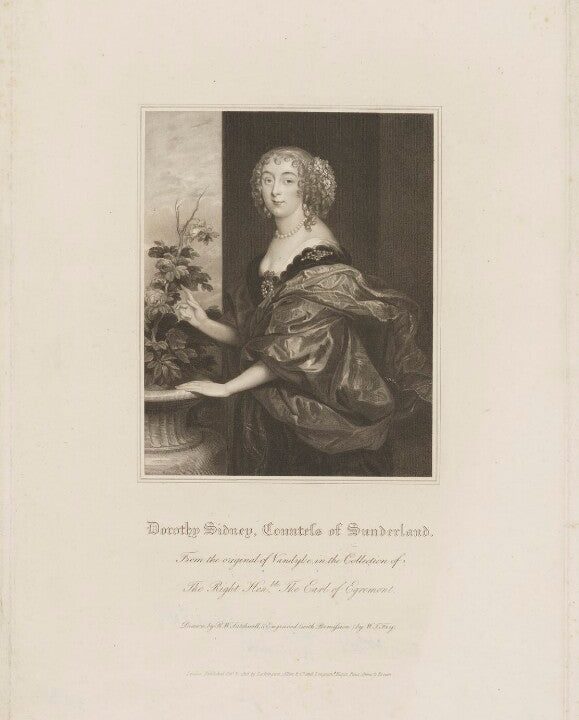 Dorothy Spencer (née Sidney), Countess of Sunderland Portrait Print Discount 2025 Unisex