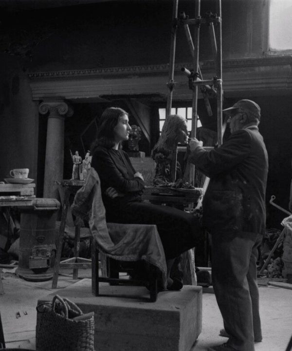 Jacob Epstein sculpting Elizabeth Keen Portrait Print Discount Great Deals