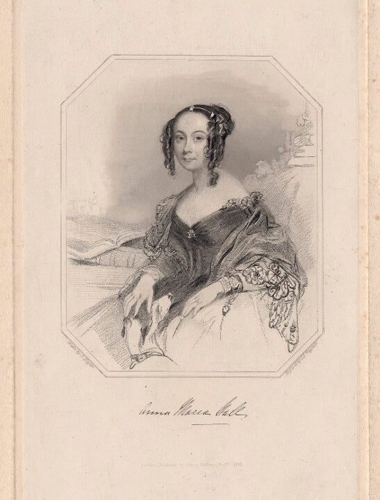 Anna Maria Hall (née Fielding) Portrait Print Low Cost Cheap Pice