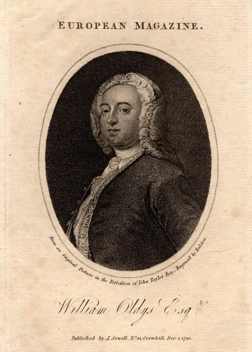 William Oldys Portrait Print Cheap Excellent