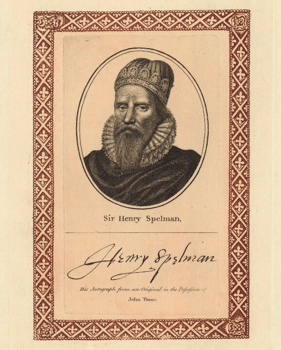 Sir Henry Spelman Portrait Print Free Shipping
